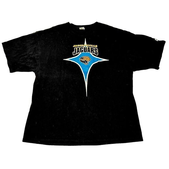 VINTAGE STARTER JACKSONVILLE JAGUARS 90’s NFL Football T-Shirt XL COTTON BLACK - Picture 1 of 7